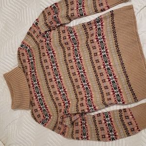 Christmas turtleneck sweater Lands' End women's XS